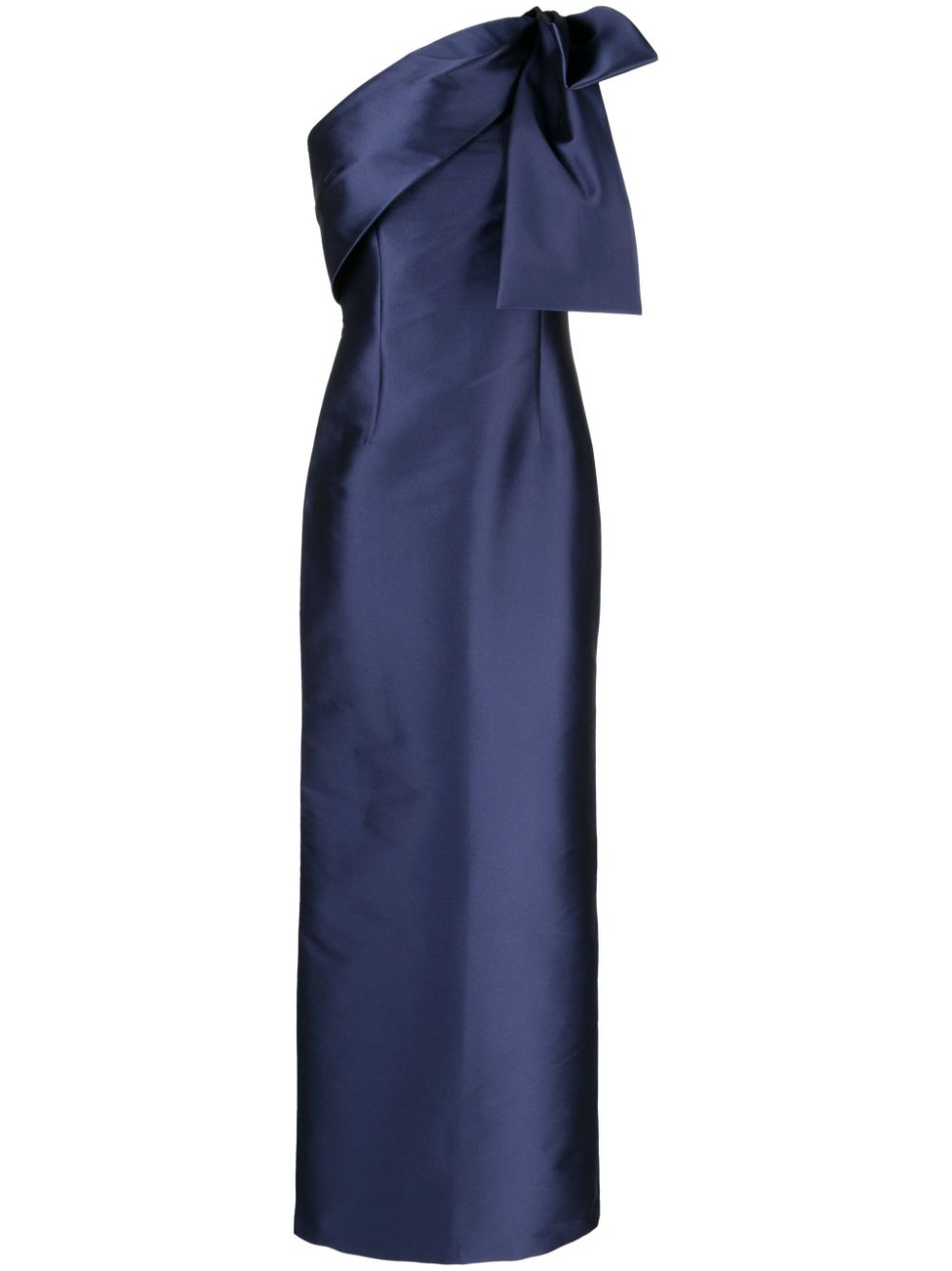 Sachin & Babi Bonnie bow satin-finish gown - Blue von Sachin & Babi