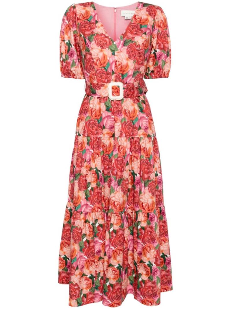 Sachin & Babi Carina floral-print midi dress - Red von Sachin & Babi