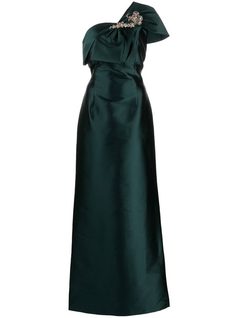 Sachin & Babi Ines crystal-embellished satin gown - Green von Sachin & Babi