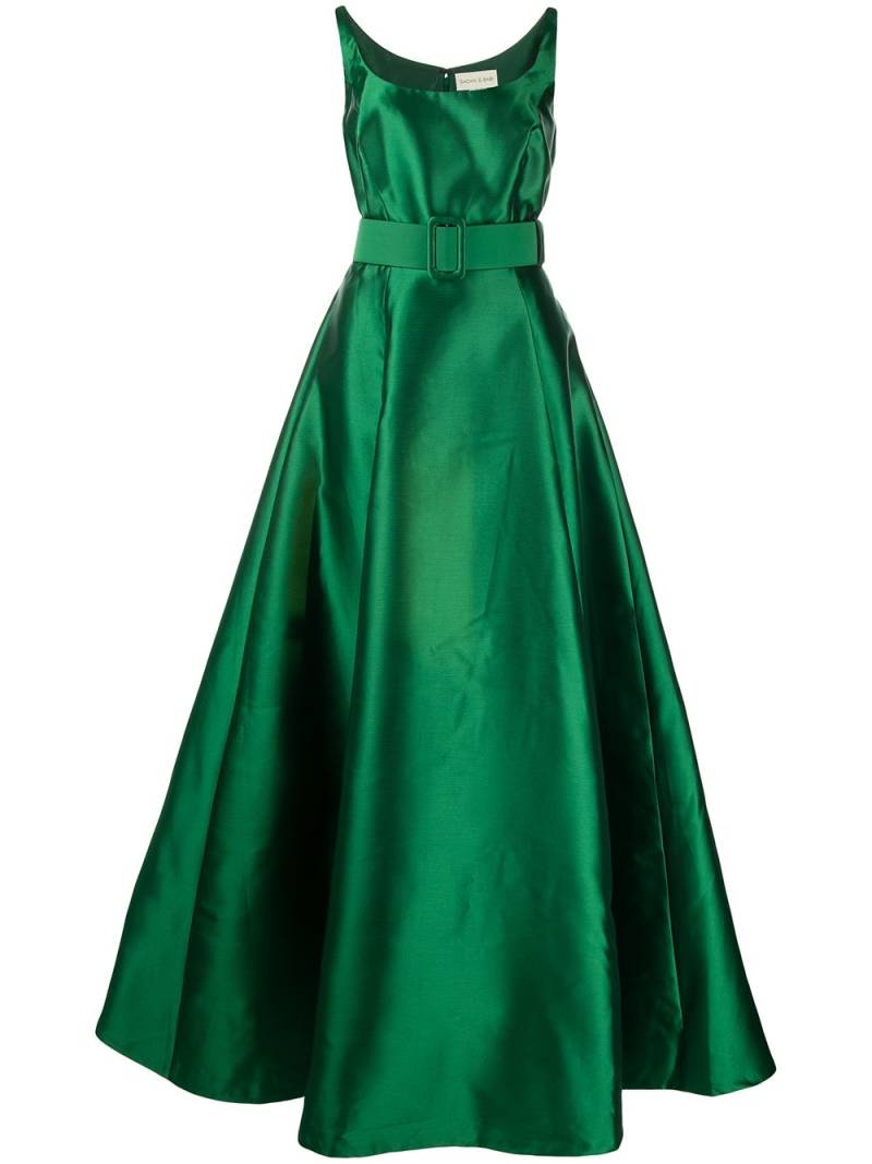 Sachin & Babi Kruse empire-line belted gown - Green von Sachin & Babi