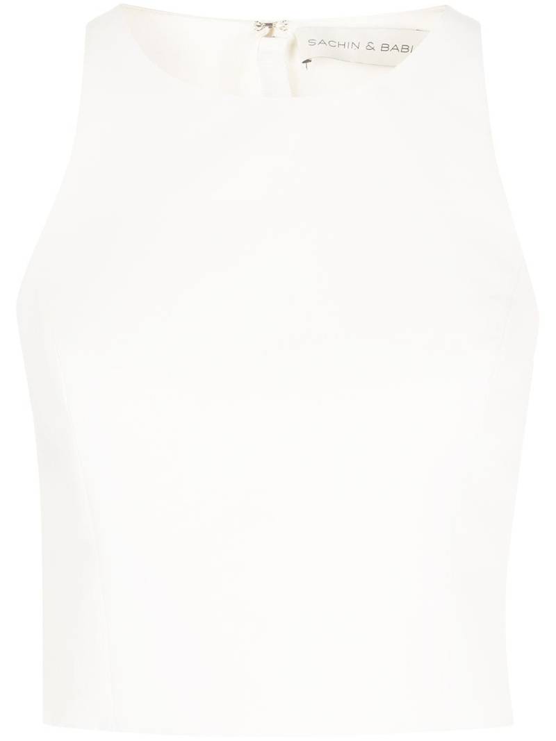 Sachin & Babi Lexi cropped tank top - White von Sachin & Babi