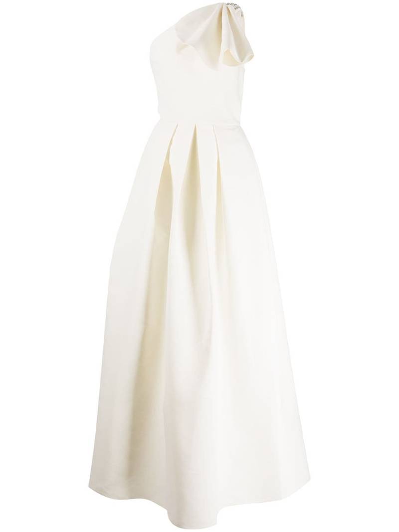 Sachin & Babi Martina draped-detail one-shoulder gown - White von Sachin & Babi