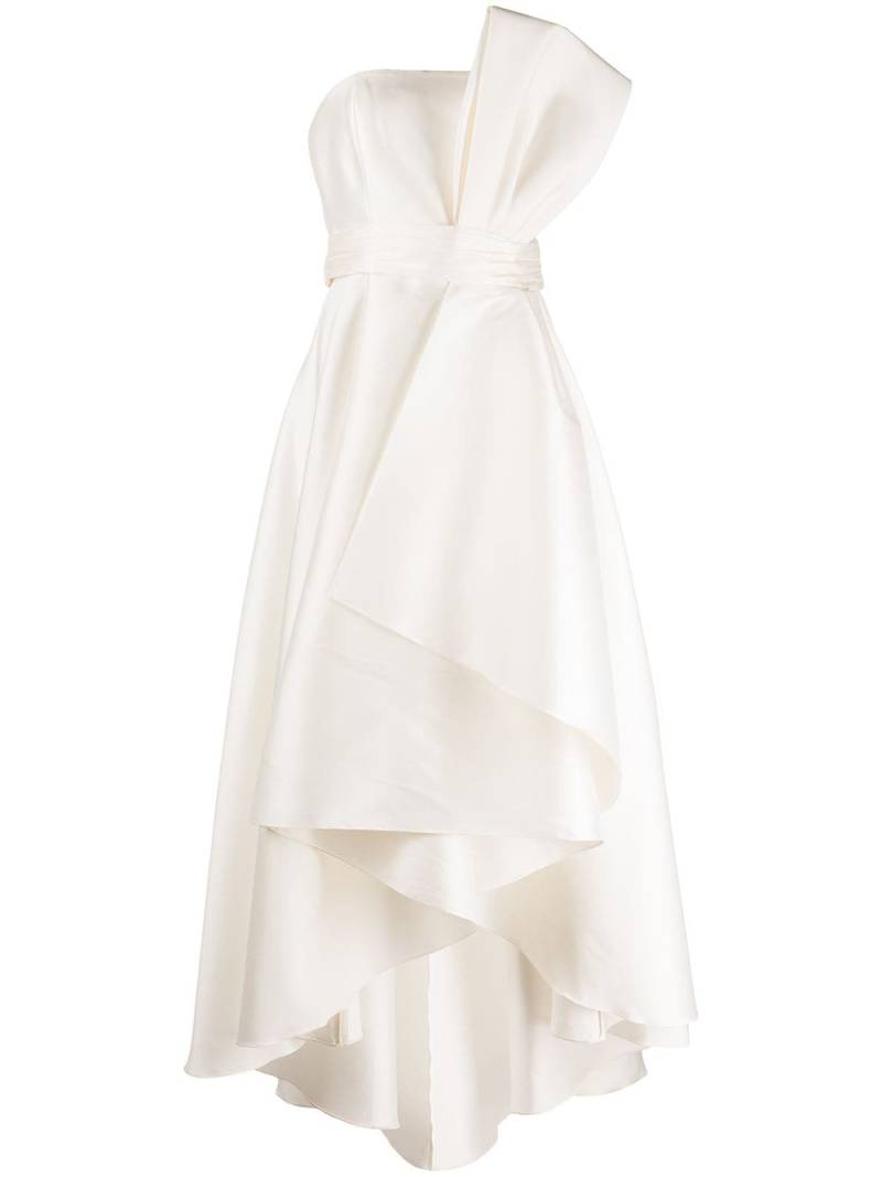 Sachin & Babi Tara draped strapless gown - White von Sachin & Babi