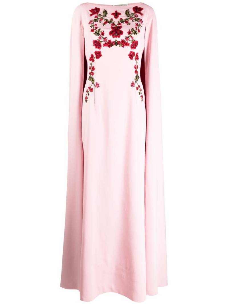 Sachin & Babi Vittoria embroidered cape gown - Pink von Sachin & Babi