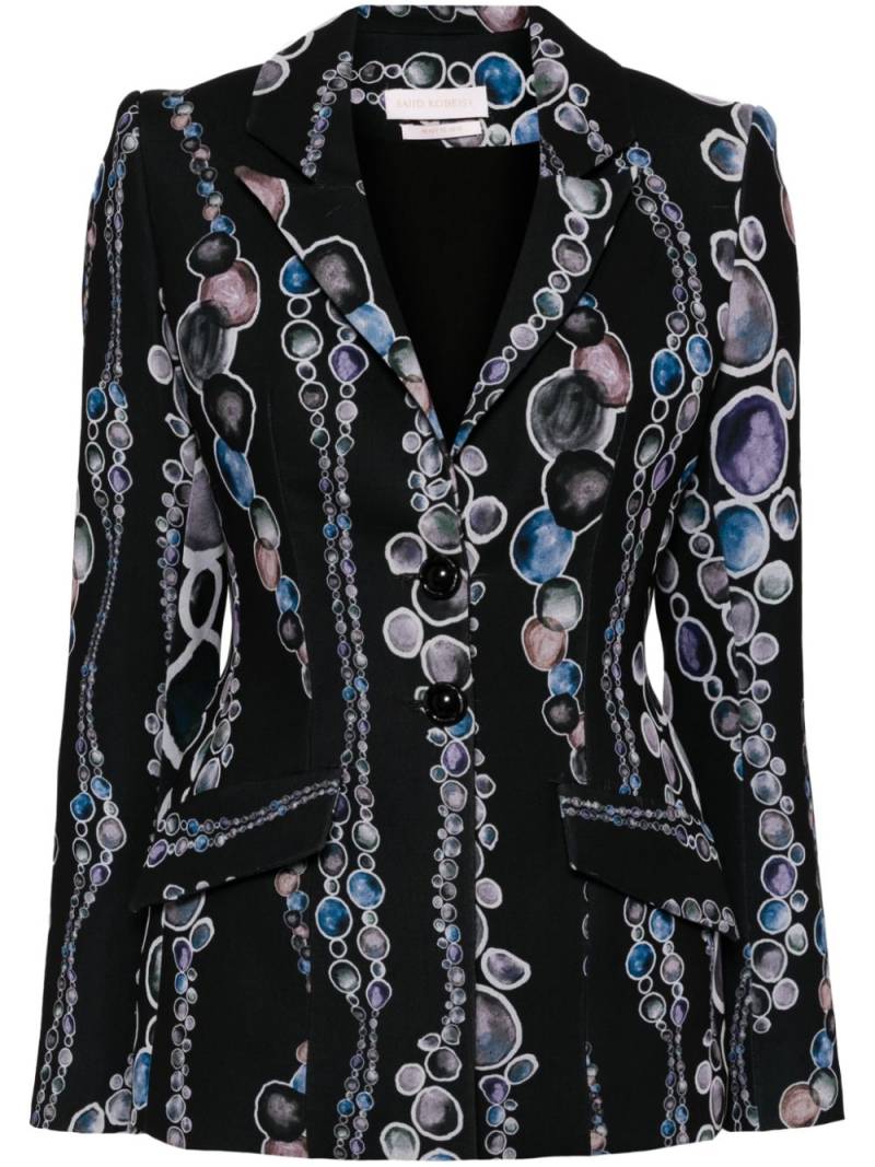 Saiid Kobeisy Canton abstract-print blazer - Blue von Saiid Kobeisy