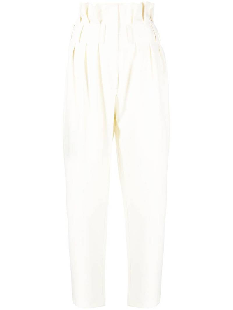 Saiid Kobeisy Double Crepe high waist pants - White von Saiid Kobeisy