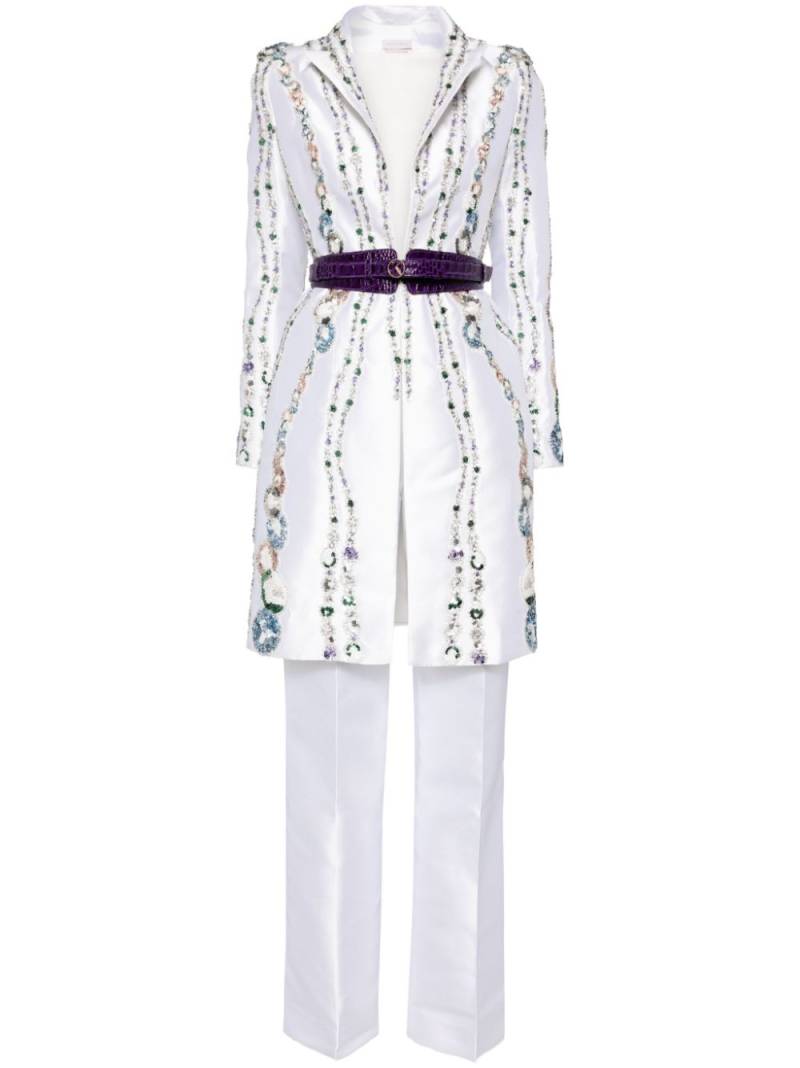 Saiid Kobeisy Mikado beaded suit - White von Saiid Kobeisy