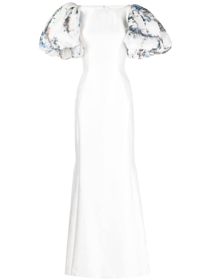 Saiid Kobeisy Mikado printed sleeves dress - White von Saiid Kobeisy