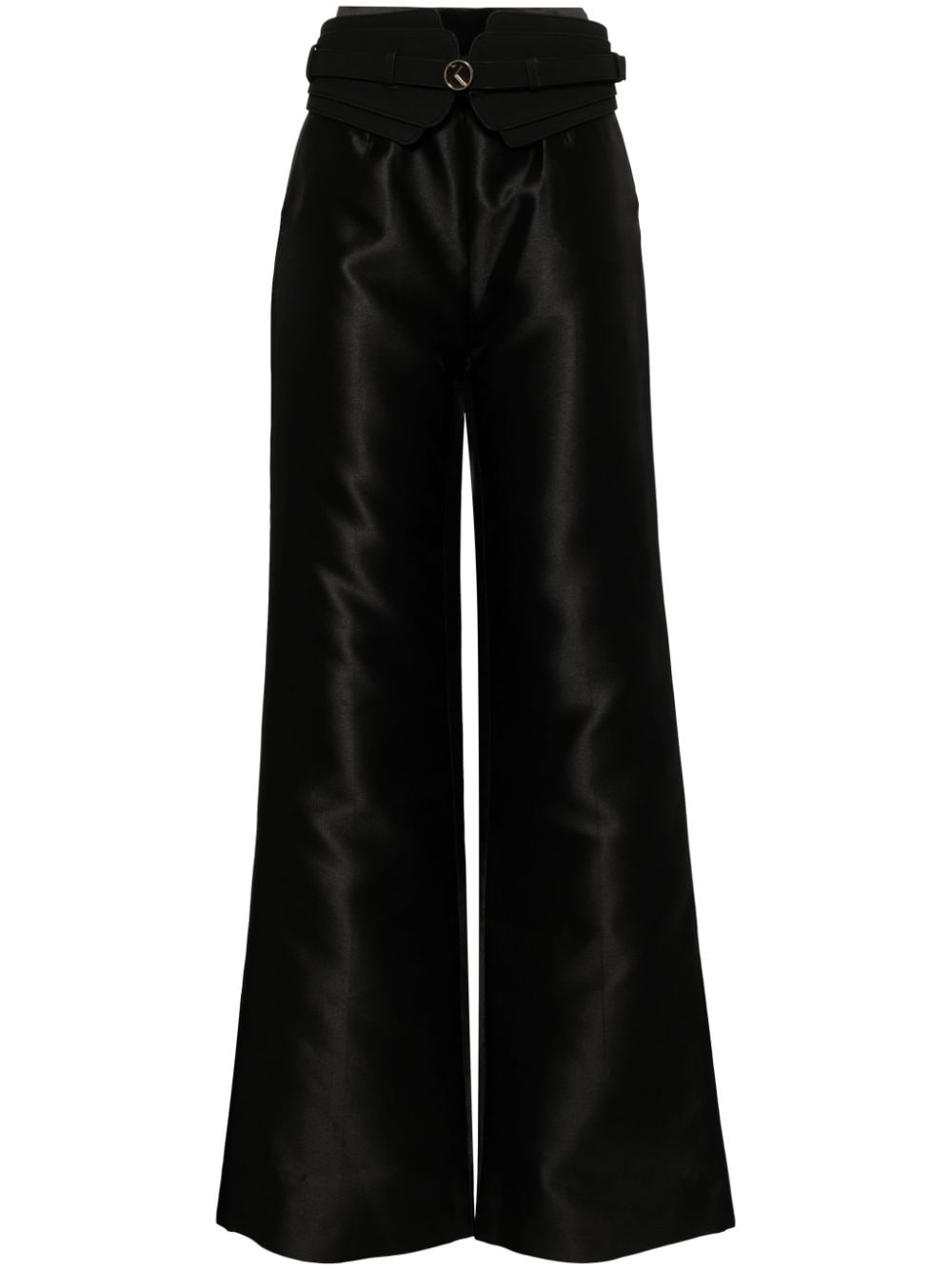 Saiid Kobeisy Mikado wide-leg trousers - Black von Saiid Kobeisy