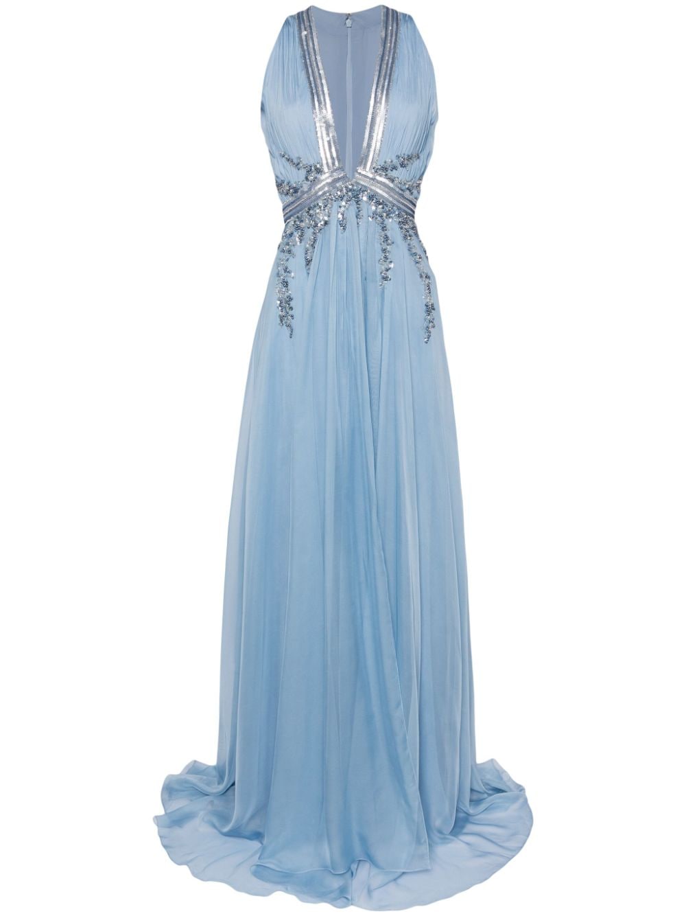 Saiid Kobeisy V-neck sequin-embellished dress - Blue von Saiid Kobeisy