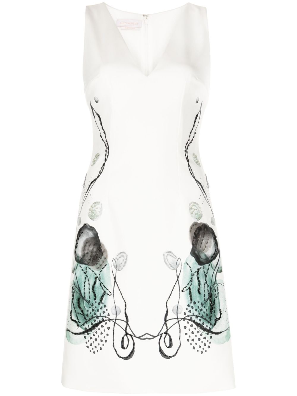 Saiid Kobeisy abstract-print sleeveless dress - White von Saiid Kobeisy