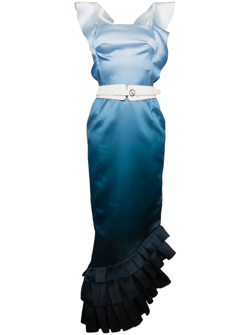 Saiid Kobeisy asymmetric gradient-print dress - Blue von Saiid Kobeisy