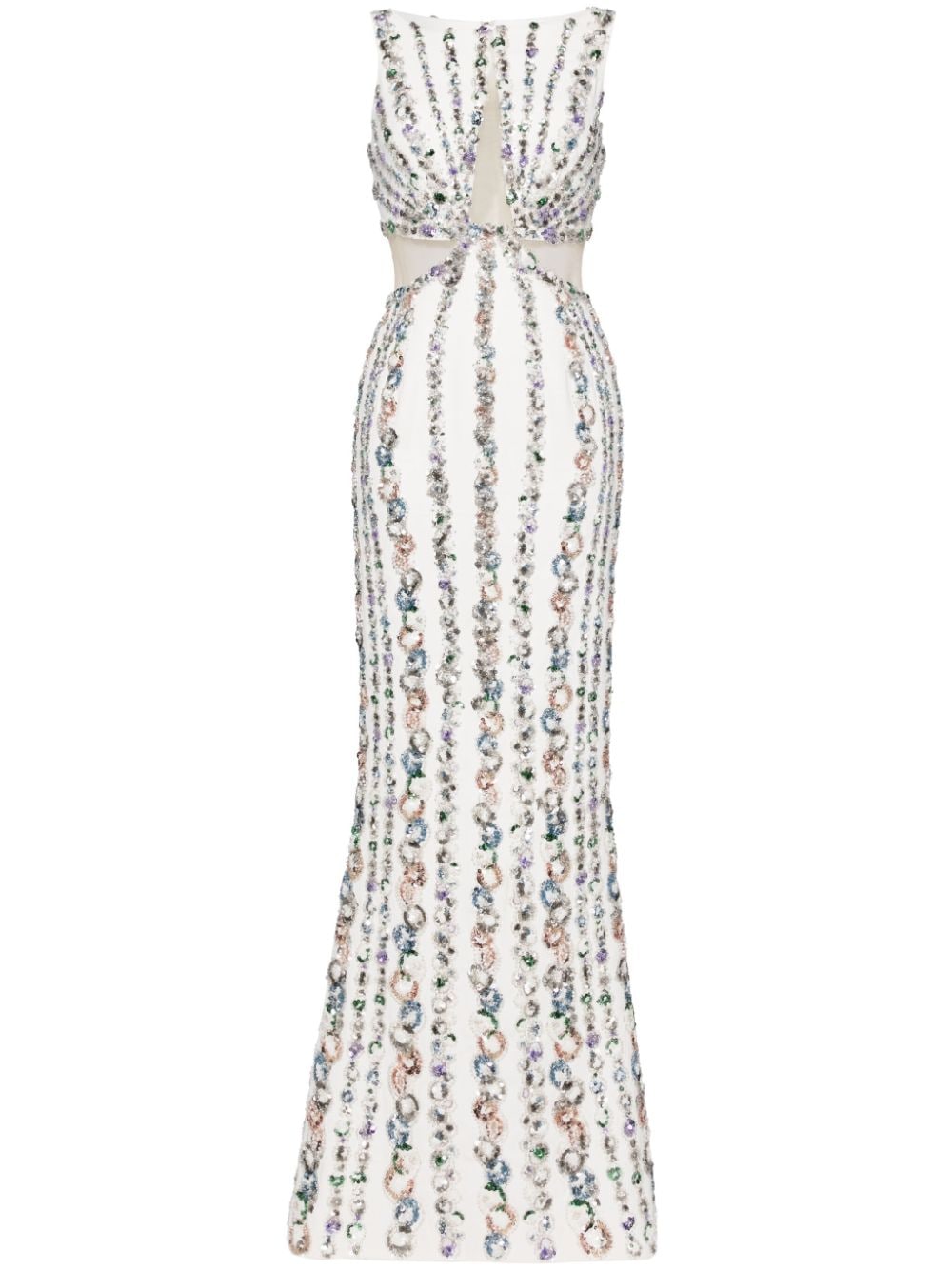 Saiid Kobeisy beaded canton-crepe gown - White von Saiid Kobeisy