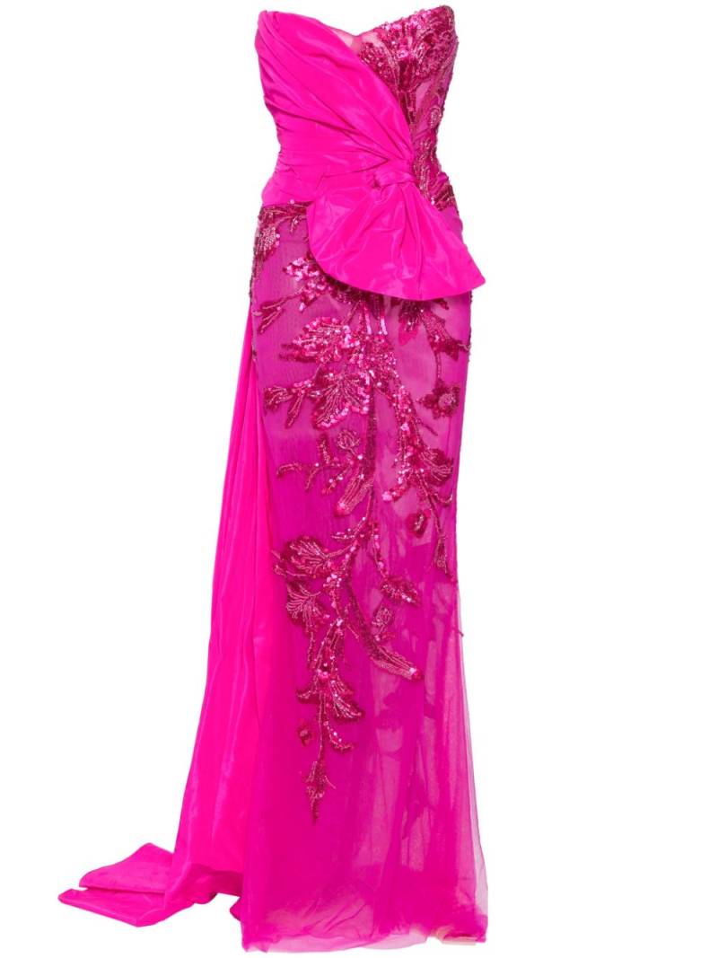 Saiid Kobeisy beaded gathered gown - Pink von Saiid Kobeisy