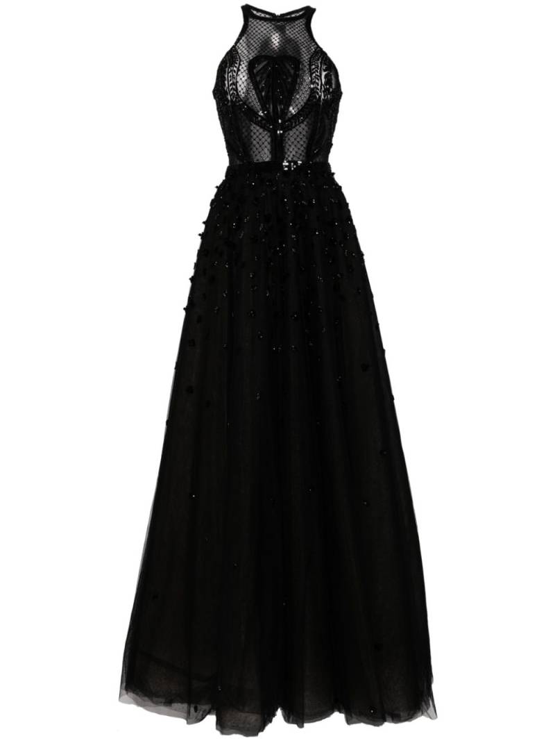 Saiid Kobeisy beaded halterneck gown - Black von Saiid Kobeisy