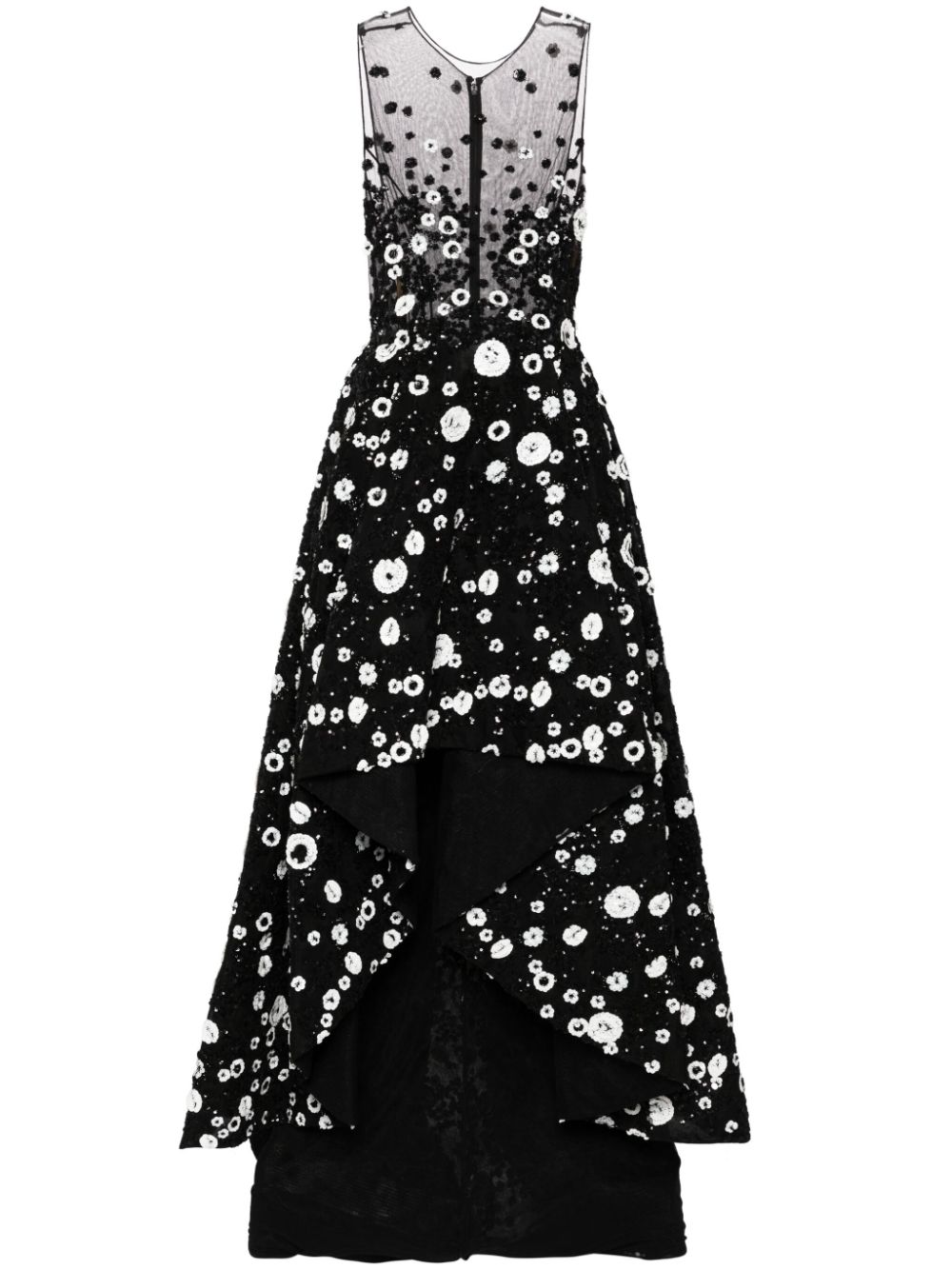 Saiid Kobeisy beaded high-low gown - Black von Saiid Kobeisy