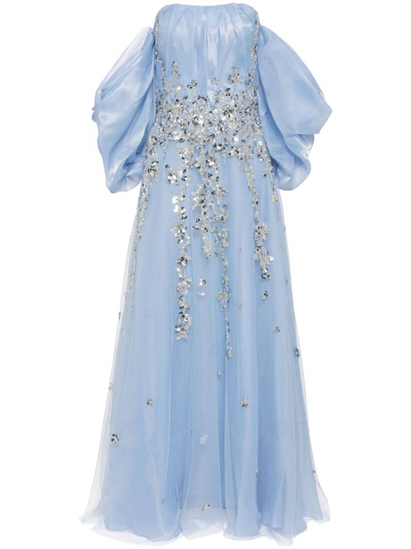 Saiid Kobeisy beaded organza gown - Blue von Saiid Kobeisy