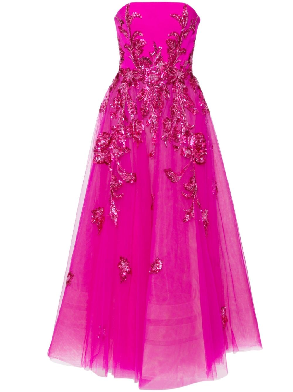 Saiid Kobeisy beaded tulle strapless gown - Pink von Saiid Kobeisy