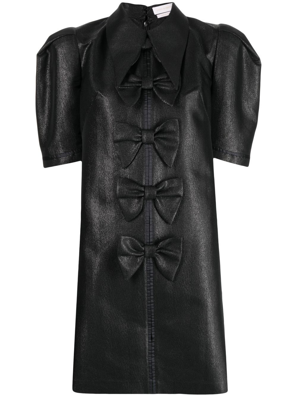 Saiid Kobeisy brocade faux-leather dress - Black von Saiid Kobeisy