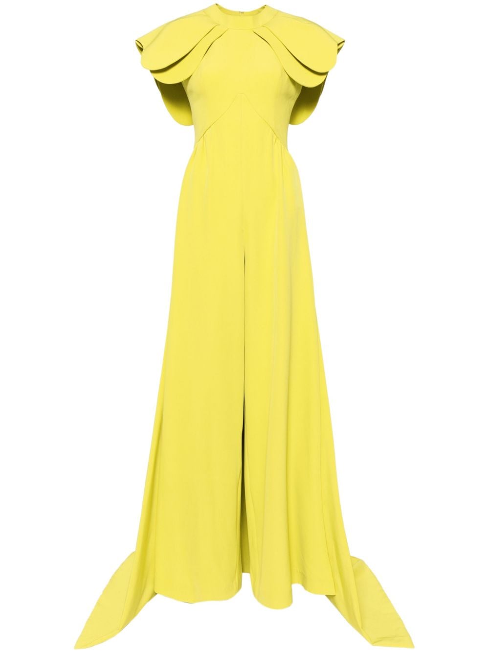 Saiid Kobeisy crepe jumpsuit with back overskirt - Green von Saiid Kobeisy