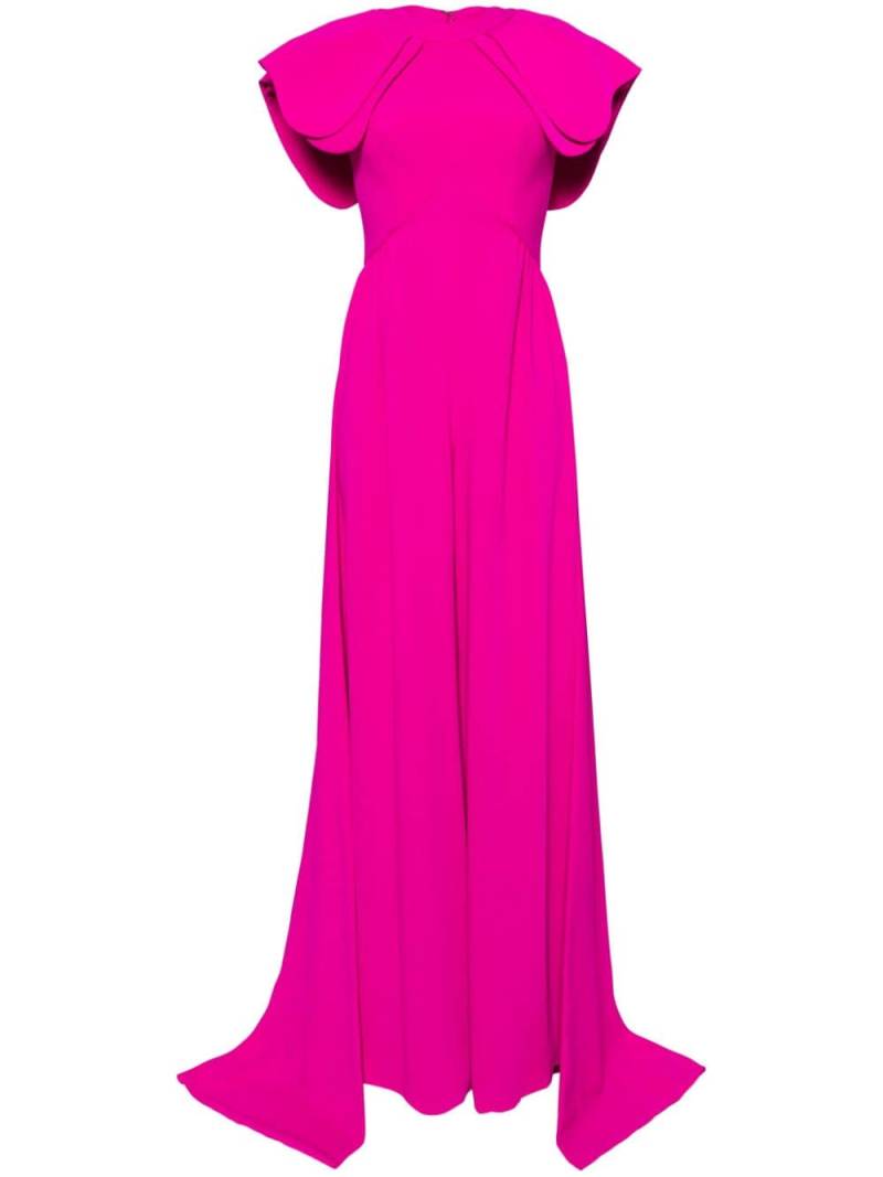 Saiid Kobeisy crepe jumpsuit with back overskirt - Pink von Saiid Kobeisy