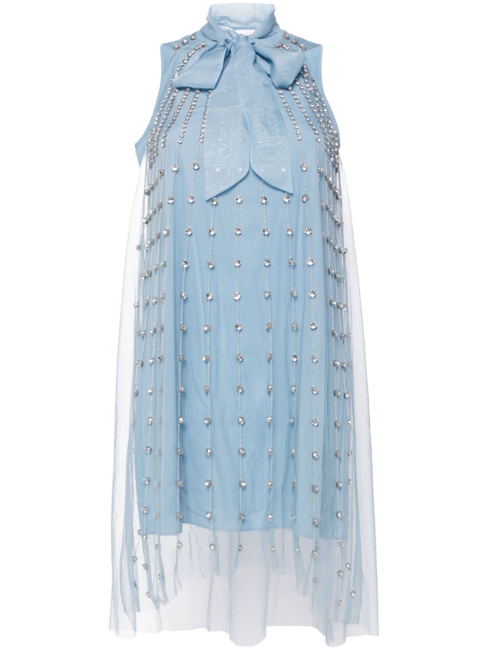 Saiid Kobeisy crystal-embellished layered dress - Blue von Saiid Kobeisy