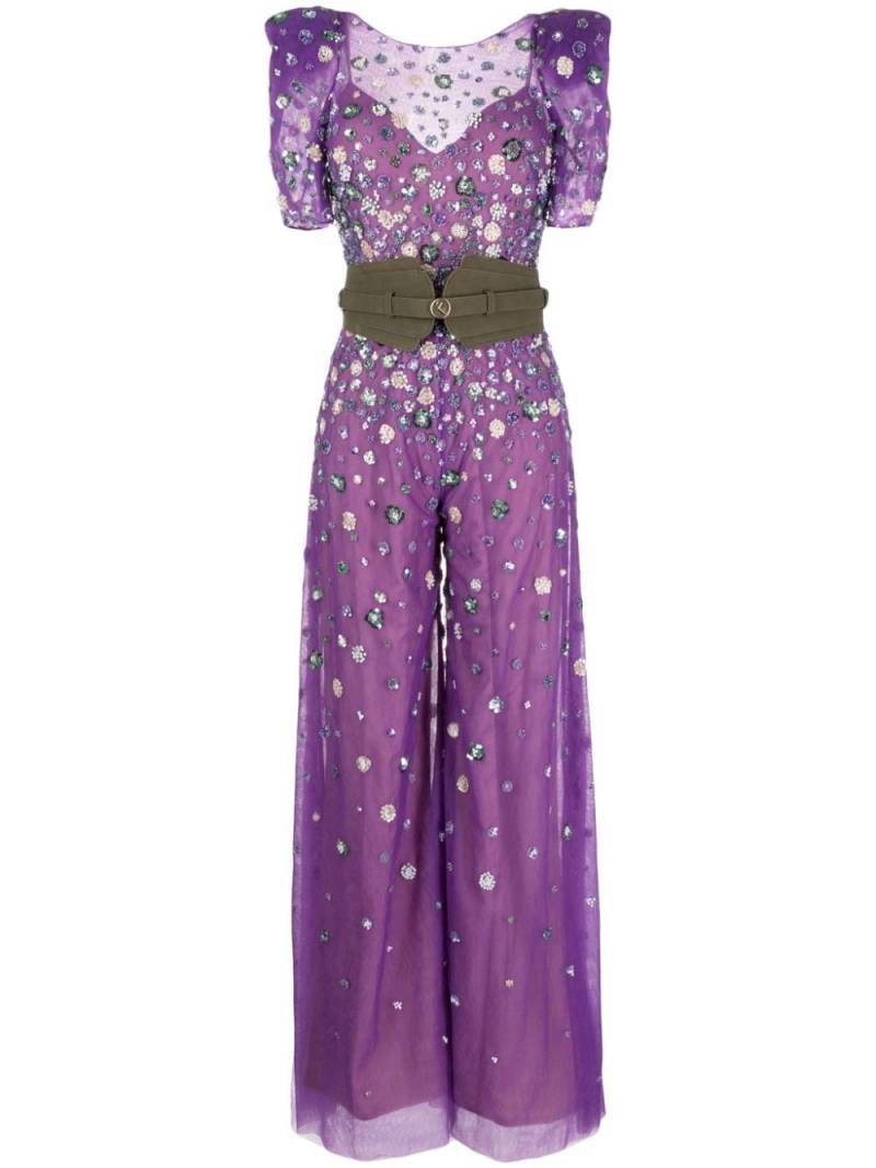 Saiid Kobeisy embellished tulle jumpsuit - Purple von Saiid Kobeisy