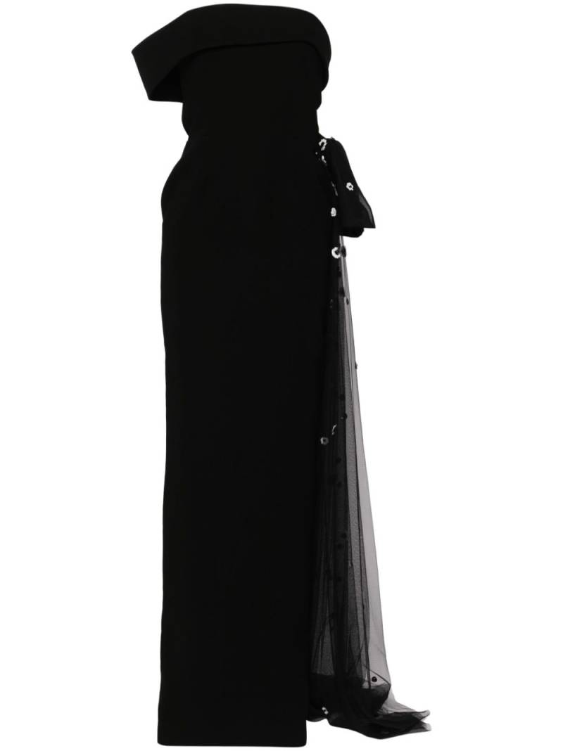 Saiid Kobeisy floral-appliqué off-shoulder gown - Black von Saiid Kobeisy