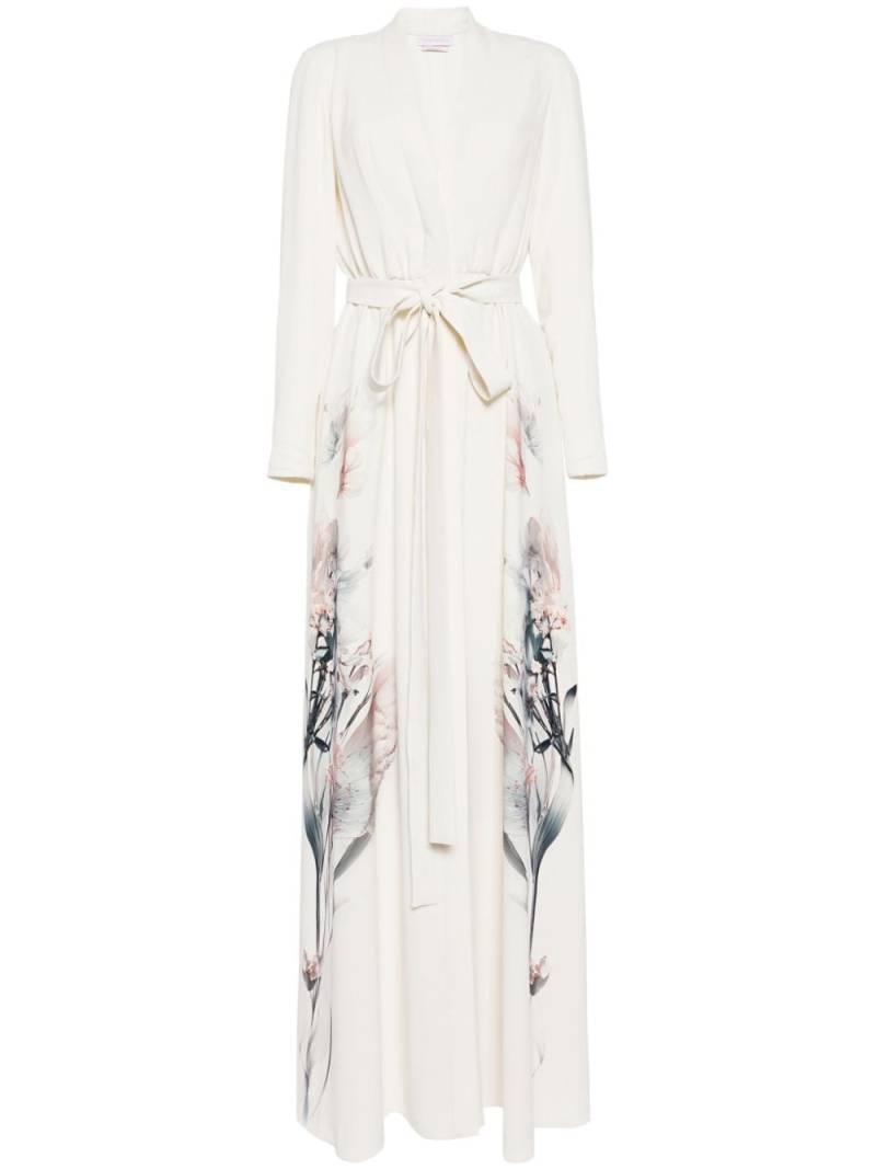 Saiid Kobeisy floral-print kaftan dress - White von Saiid Kobeisy