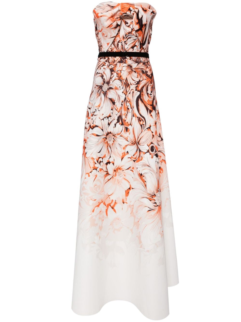 Saiid Kobeisy floral-print neoprene gown - White von Saiid Kobeisy