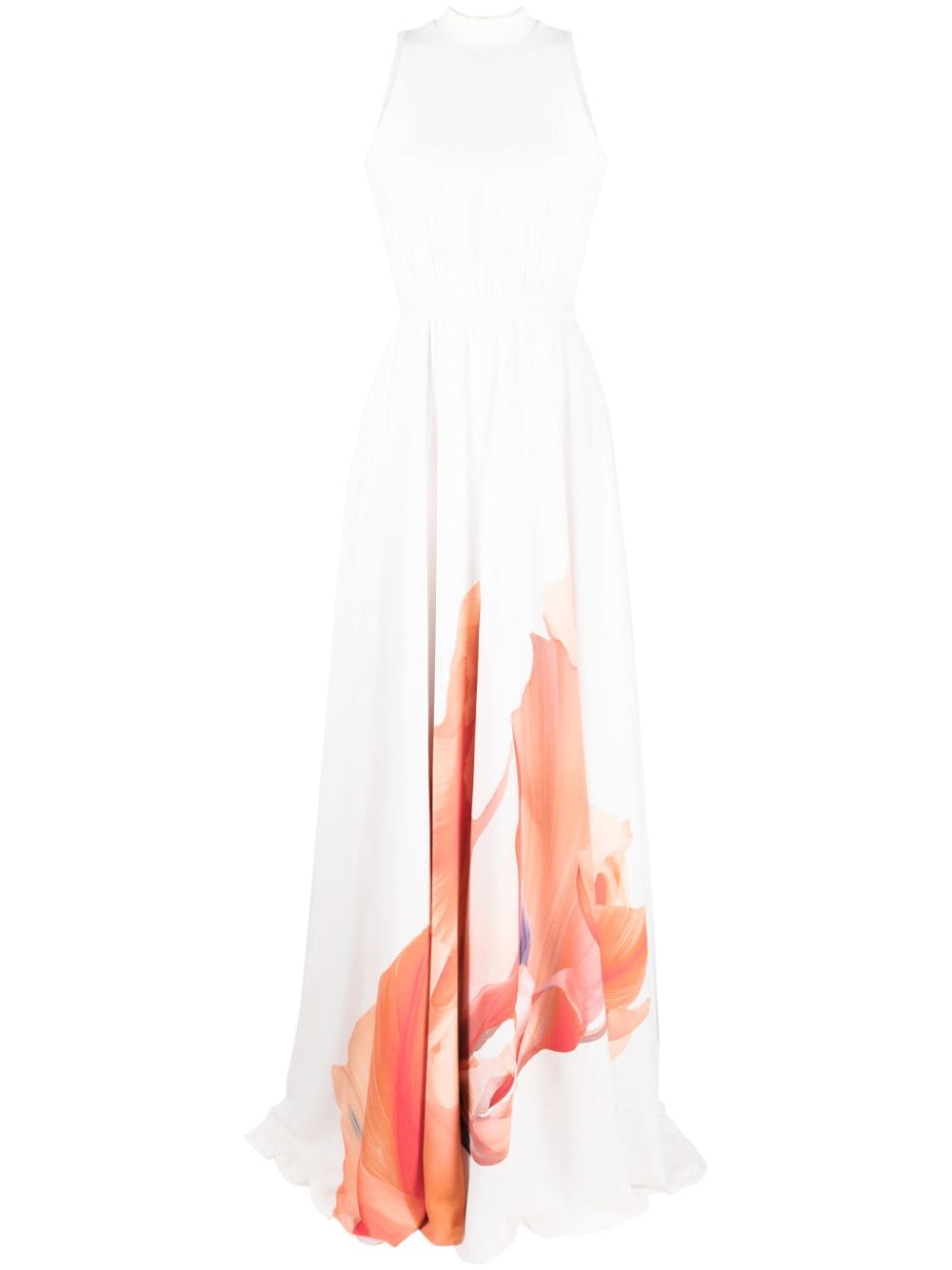 Saiid Kobeisy floral-print sleeveless gown - White von Saiid Kobeisy