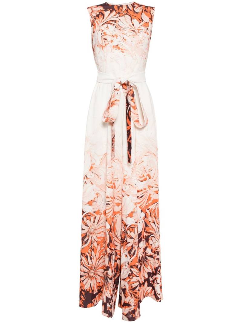 Saiid Kobeisy floral-print wide-leg jumpsuit - White von Saiid Kobeisy