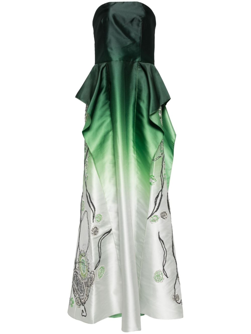 Saiid Kobeisy gradient-effect taffeta strapless dress - Green von Saiid Kobeisy