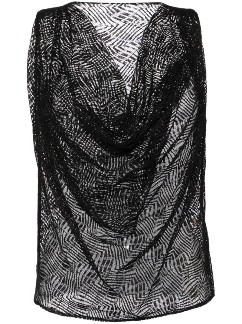 Saiid Kobeisy lace draped top - Black von Saiid Kobeisy