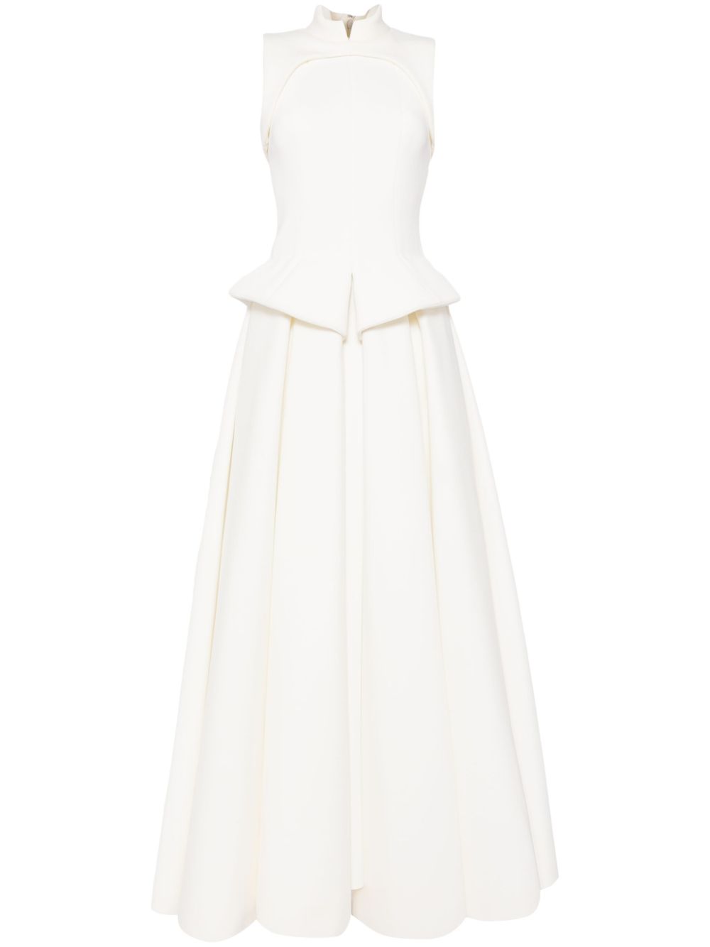 Saiid Kobeisy layered neoprene gown - White von Saiid Kobeisy