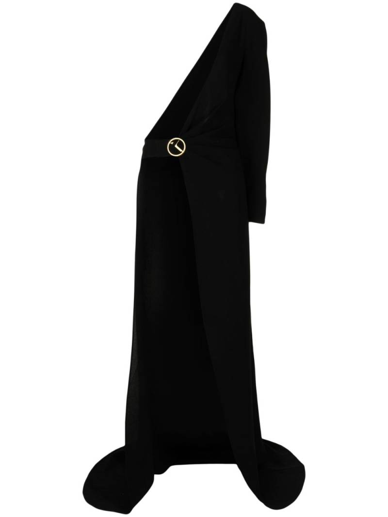 Saiid Kobeisy logo-plaque half-cape - Black von Saiid Kobeisy