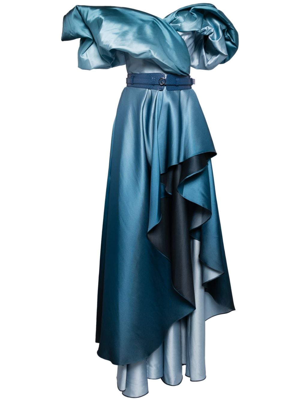 Saiid Kobeisy off-shoulder gradient dress - Blue von Saiid Kobeisy