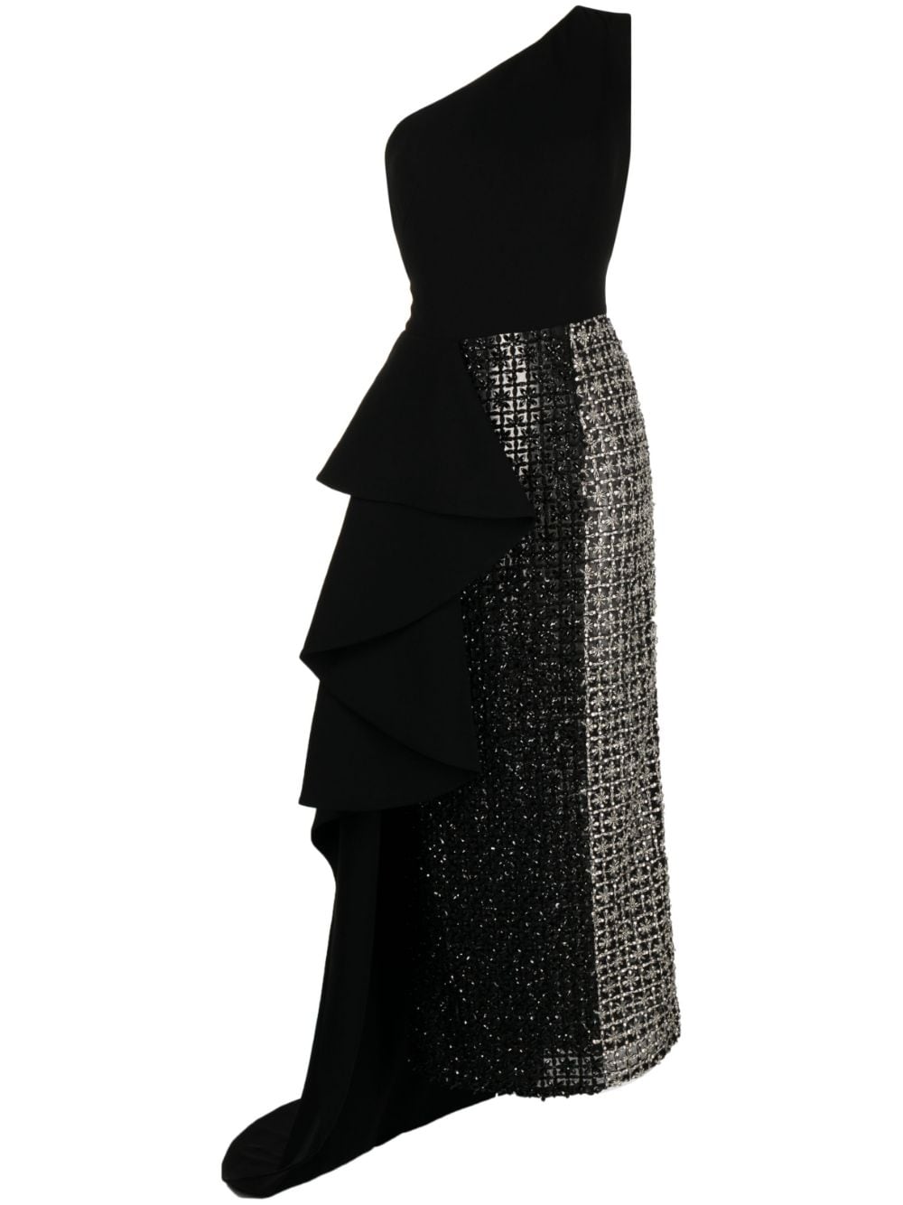 Saiid Kobeisy one-shoulder beaded dress - Black von Saiid Kobeisy