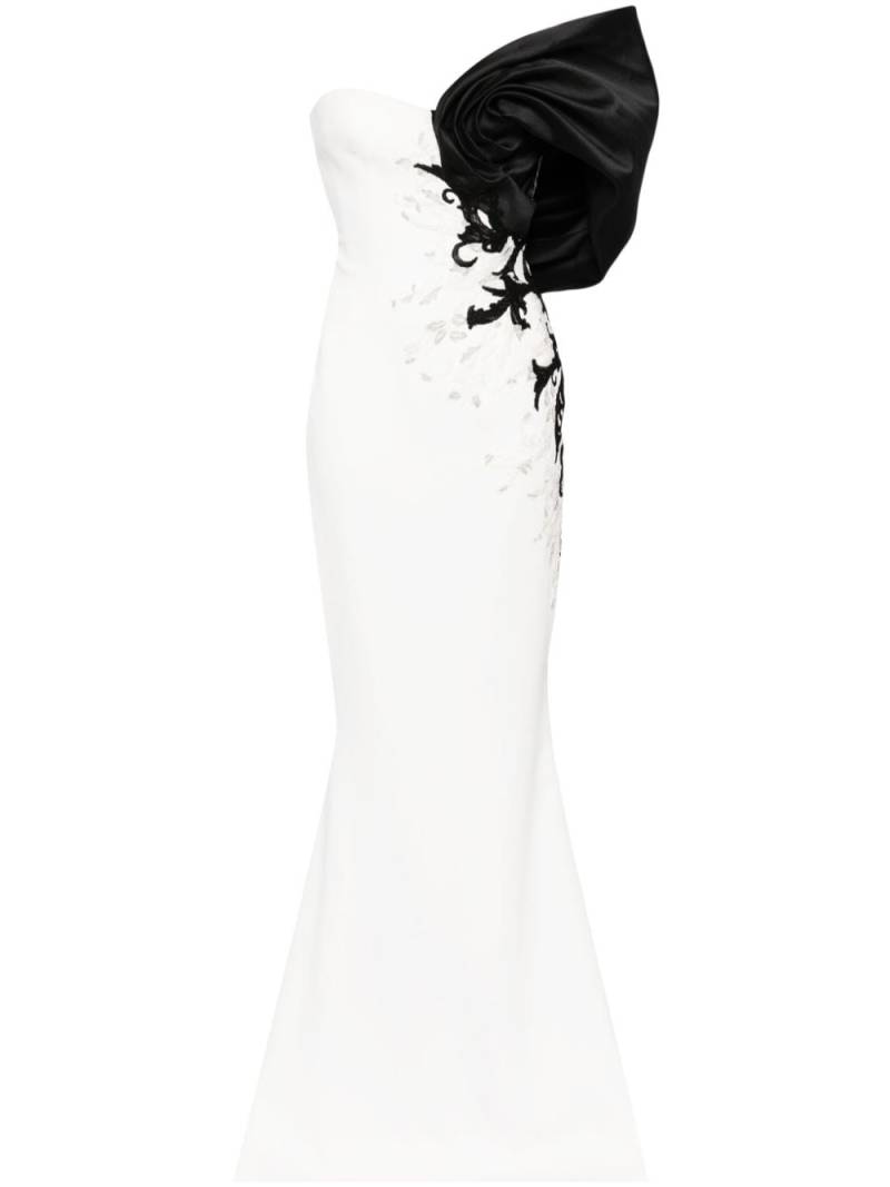 Saiid Kobeisy one-shoulder embroidered gown - White von Saiid Kobeisy