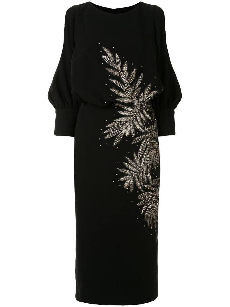 Saiid Kobeisy open-shoulder embroidered dress - Black von Saiid Kobeisy