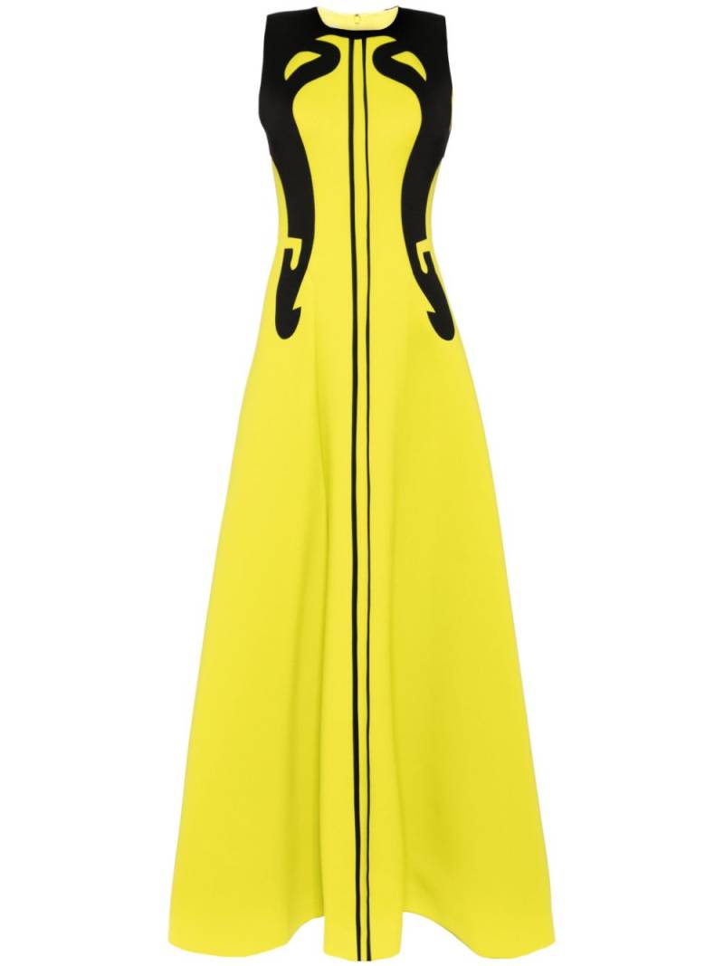 Saiid Kobeisy panelled neoprene gown - Green von Saiid Kobeisy