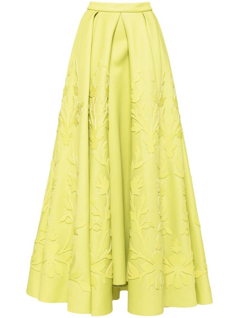 Saiid Kobeisy pleated skirt with matching embroidery - Green von Saiid Kobeisy