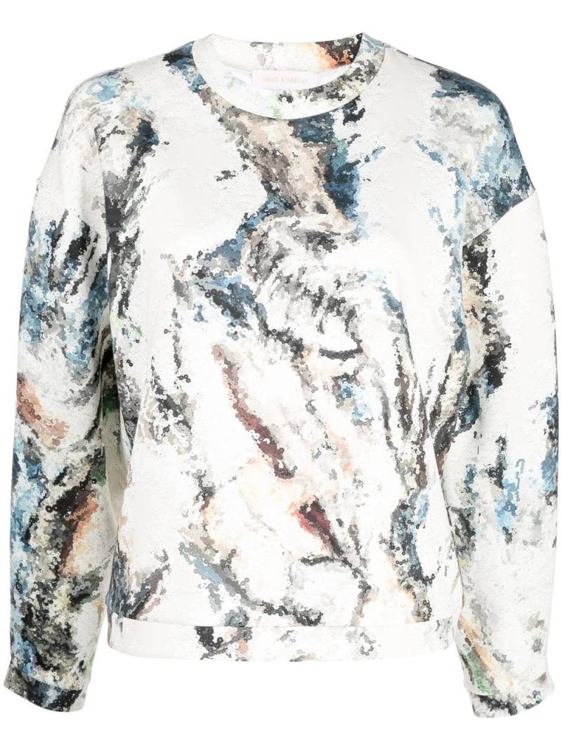 Saiid Kobeisy printed sequin embellished jumper - Multicolour von Saiid Kobeisy