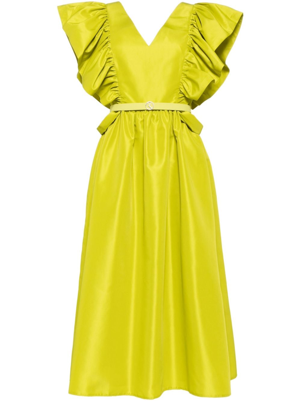 Saiid Kobeisy ruffled taffeta midi dress - Green von Saiid Kobeisy