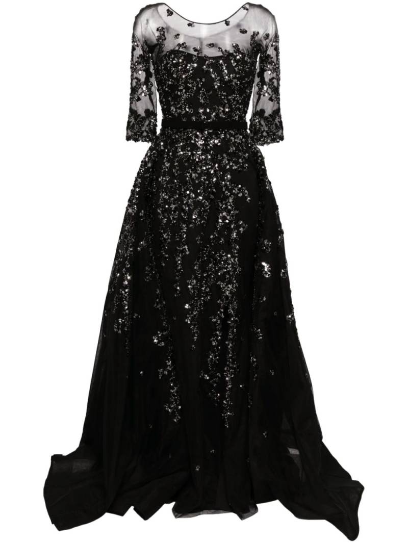 Saiid Kobeisy sequin-embellished tulle gown - Black von Saiid Kobeisy