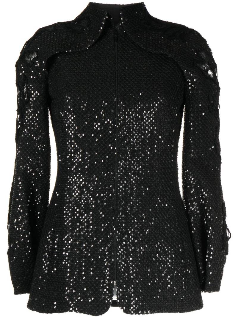 Saiid Kobeisy sequin ripped jacket - Black von Saiid Kobeisy