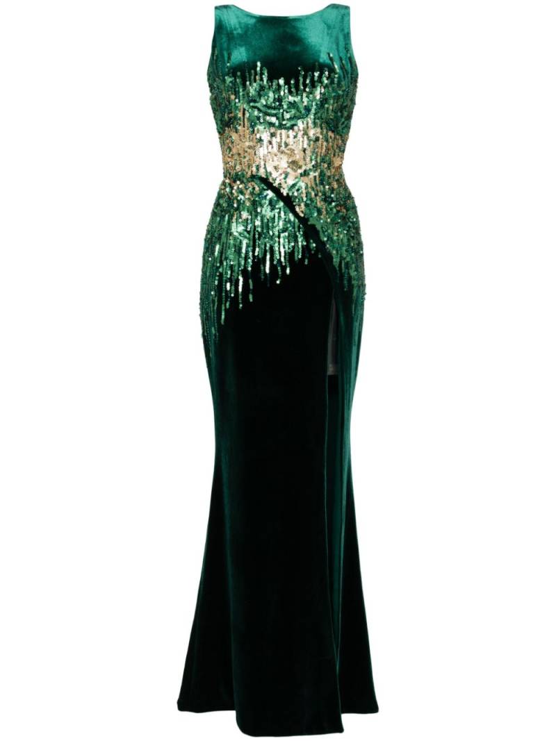 Saiid Kobeisy sequin velvet dress - Green von Saiid Kobeisy