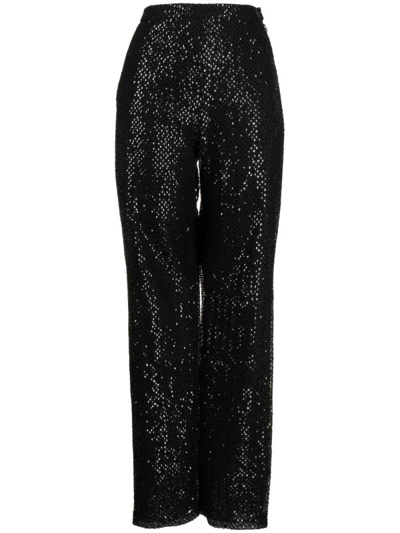 Saiid Kobeisy sequined straight-leg trousers - Black von Saiid Kobeisy