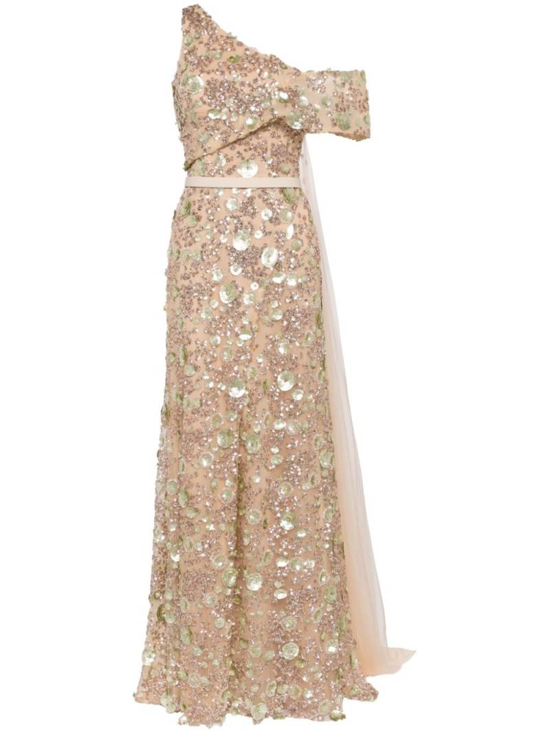 Saiid Kobeisy sequinned tulle gown - Neutrals von Saiid Kobeisy