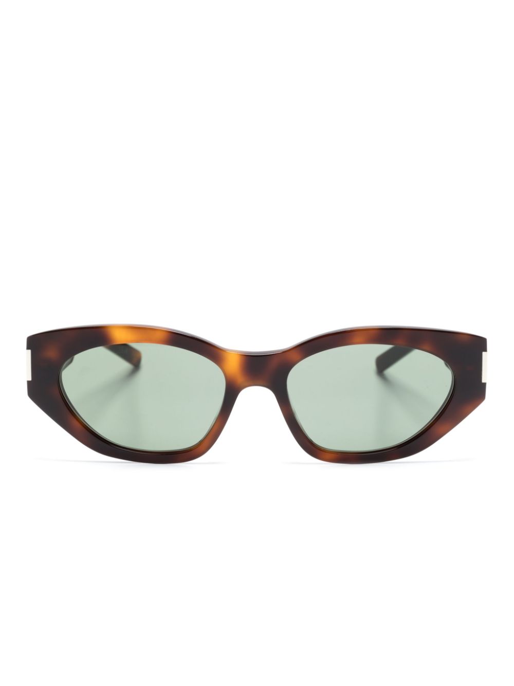 Saint Laurent Eyewear Bold Geo oval-frame sunglasses - Brown von Saint Laurent Eyewear